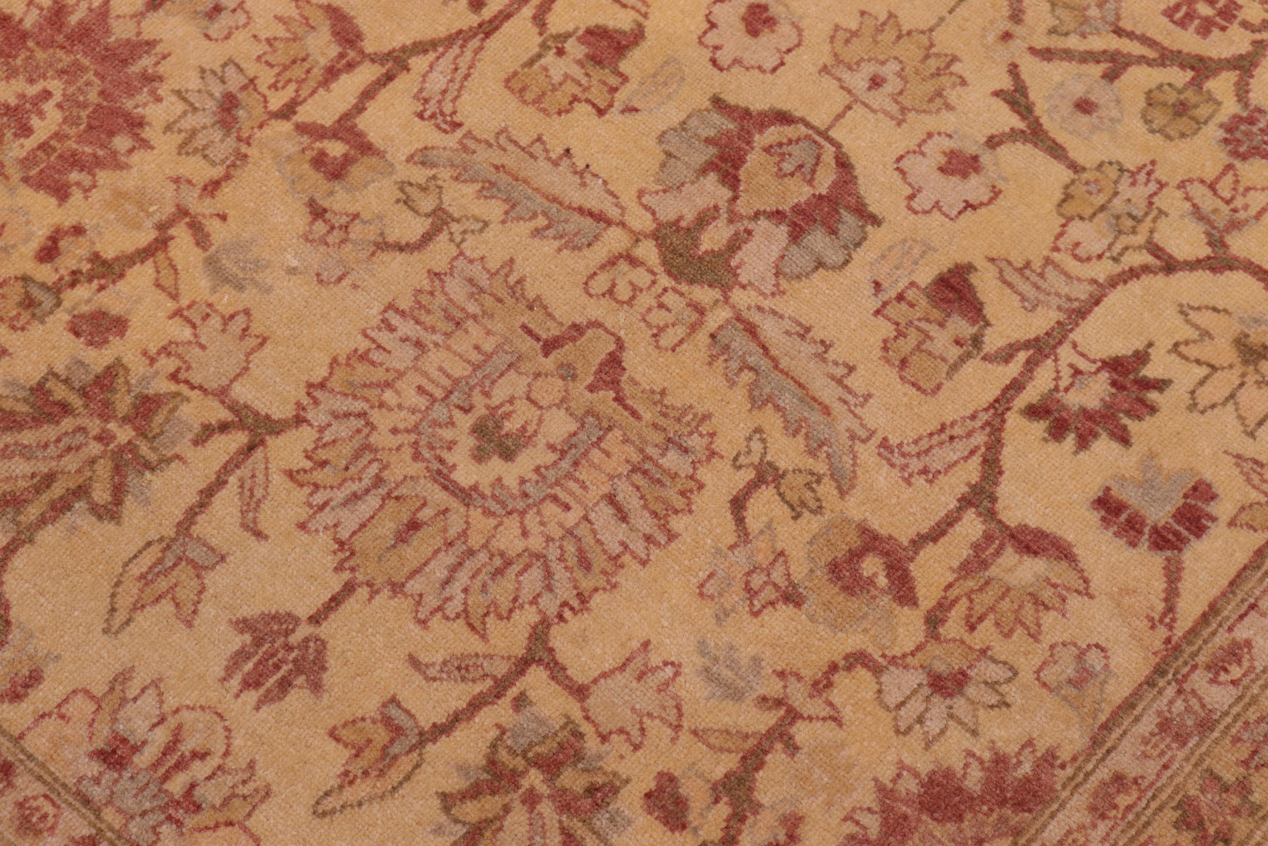 handmade Transitional Kafkaz Gold Lt. Gray Hand Knotted RECTANGLE 100% WOOL area rug 6' x 9'