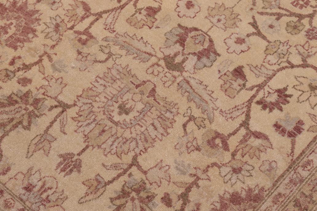 handmade Traditional Kafkaz Gold Lt. Gray Hand Knotted RECTANGLE 100% WOOL area rug 6'X9'