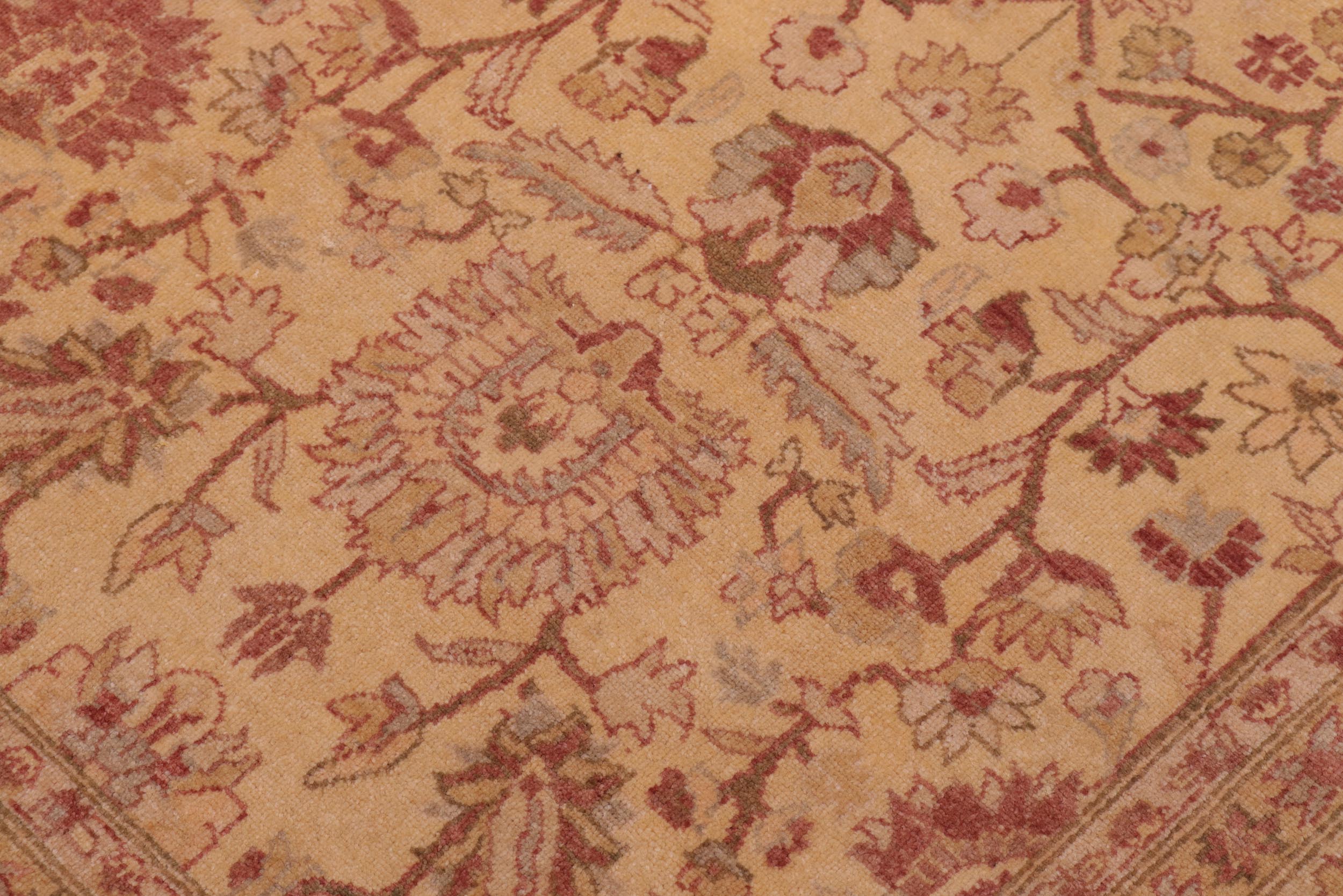 handmade Transitional Kafkaz Gold Lt. Gray Hand Knotted RECTANGLE 100% WOOL area rug 6' x 9'