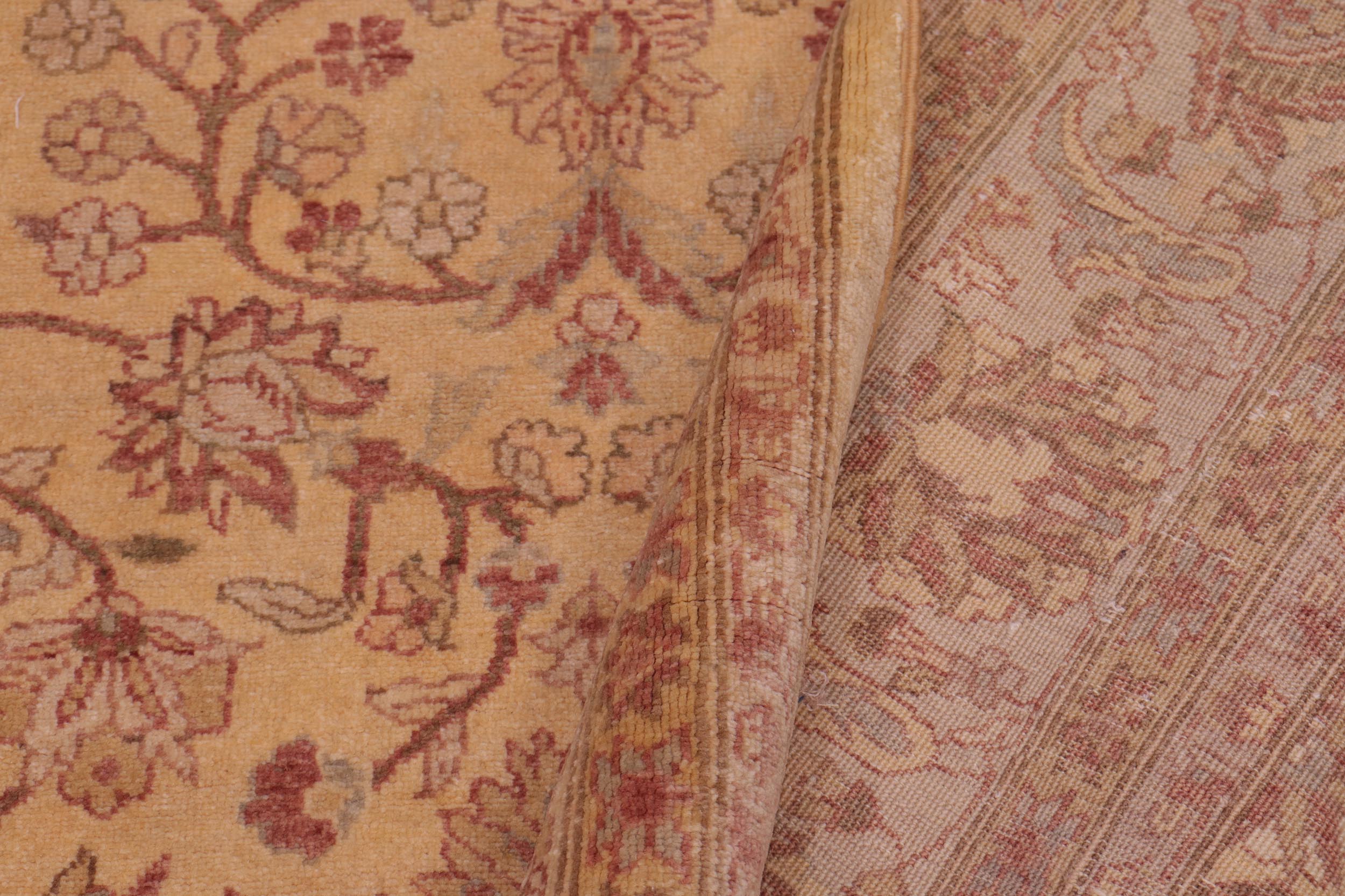 handmade Transitional Kafkaz Gold Lt. Gray Hand Knotted RECTANGLE 100% WOOL area rug 6' x 9'