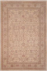 handmade Traditional Kafkaz Gold Lt. Gray Hand Knotted RECTANGLE 100% WOOL area rug 6'X9'