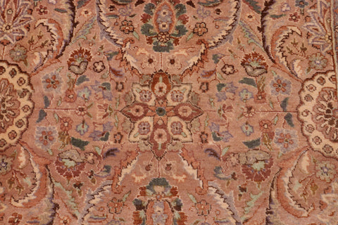 handmade Transitional Qaseem Bond Tan Lt. Green Hand Knotted RECTANGLE 100% WOOL area rug 6 x 9
