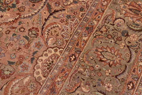 handmade Transitional Qaseem Bond Tan Lt. Green Hand Knotted RECTANGLE 100% WOOL area rug 6 x 9