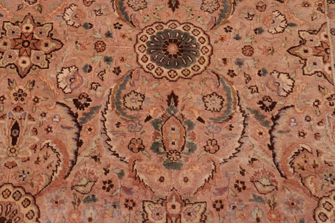 handmade Transitional Qaseem Bond Tan Lt. Green Hand Knotted RECTANGLE 100% WOOL area rug 6 x 9