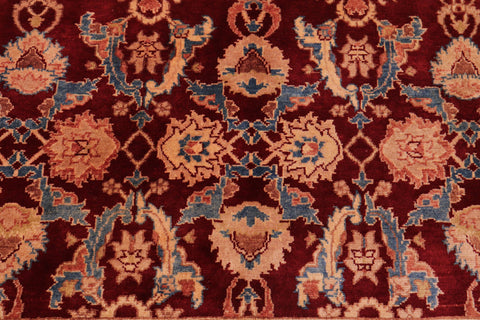 handmade Traditional Lahore Drk. Red Teal Blue Hand Knotted RECTANGLE 100% WOOL area rug 6' x 9'