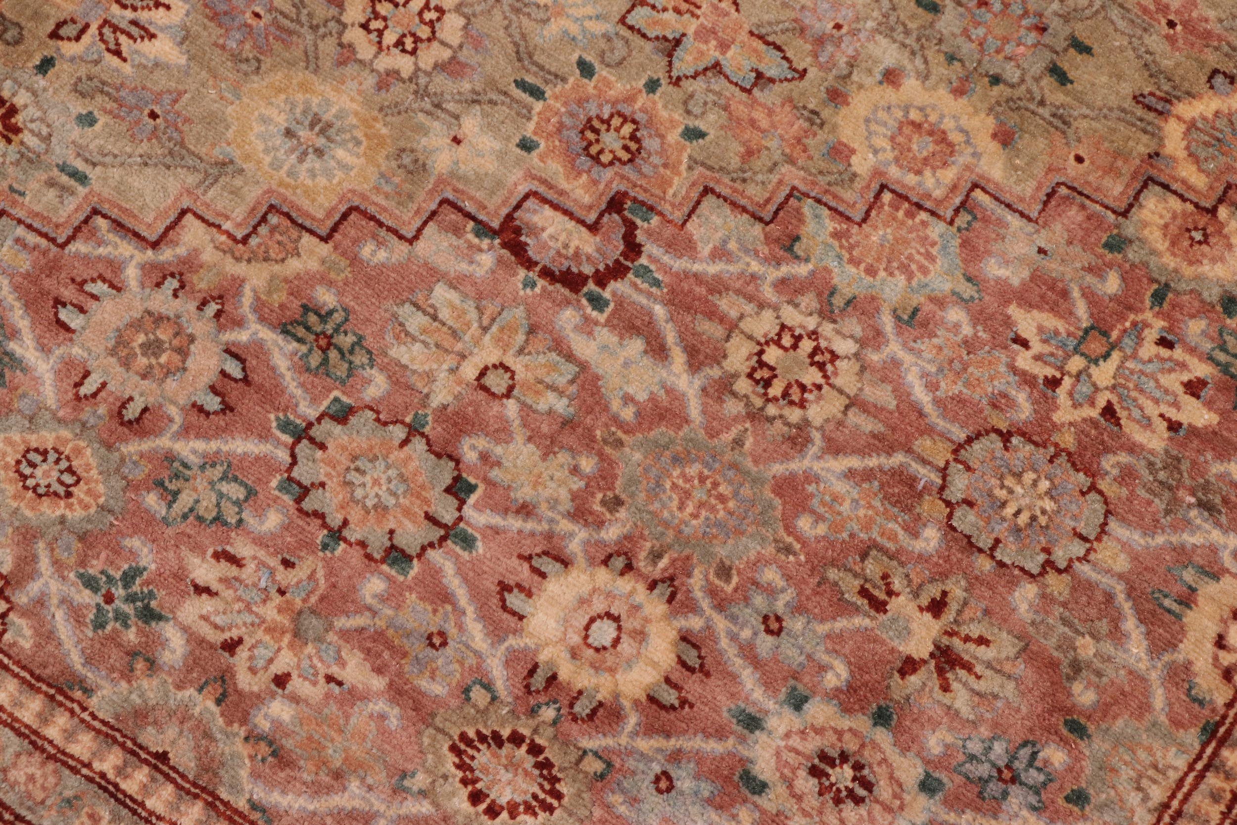 handmade Traditional Kafkaz Lt. Green Tan Hand Knotted RECTANGLE 100% WOOL area rug 6' x 9'