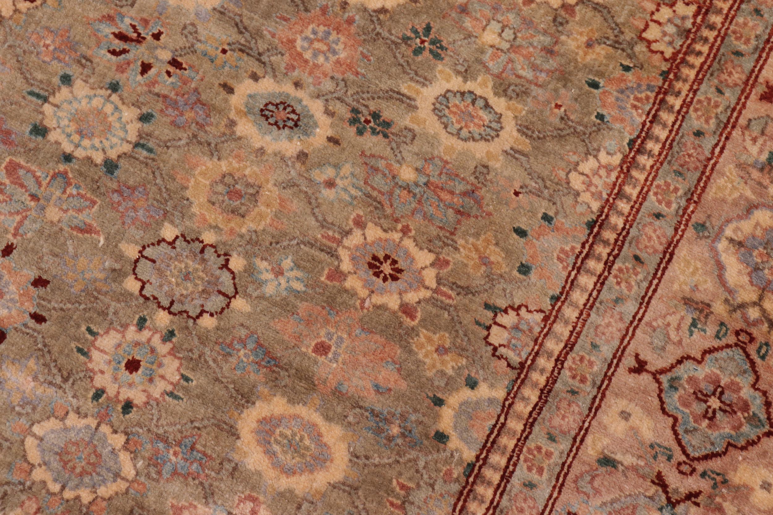 handmade Traditional Kafkaz Lt. Green Tan Hand Knotted RECTANGLE 100% WOOL area rug 6' x 9'