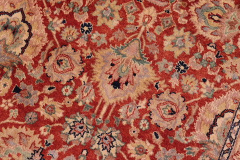 handmade Traditional Lahore Rust Tan Hand Knotted RECTANGLE 100% WOOL area rug 6' x 9'