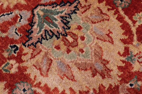 handmade Traditional Lahore Rust Tan Hand Knotted RECTANGLE 100% WOOL area rug 6' x 9'