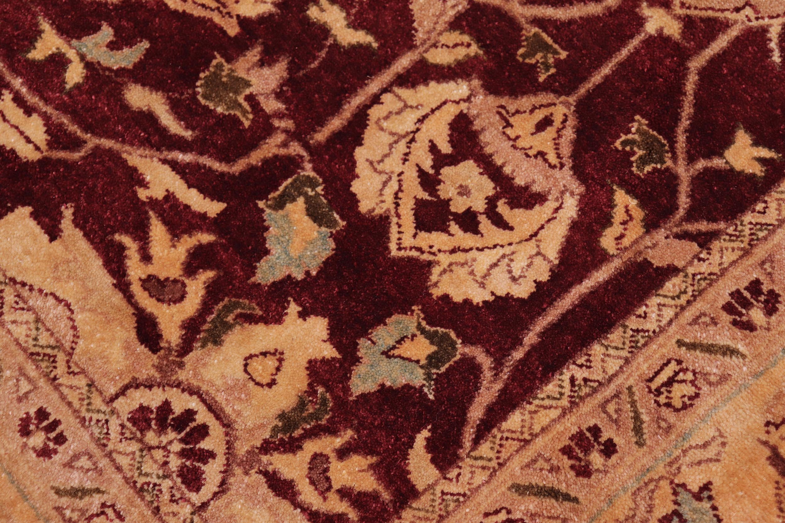 handmade Traditional  Drk. Red Gold Hand Knotted RECTANGLE 100% WOOL area rug 6' x 9'