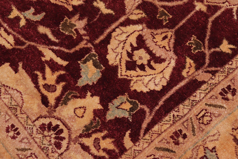 handmade Traditional  Drk. Red Gold Hand Knotted RECTANGLE 100% WOOL area rug 6' x 9'