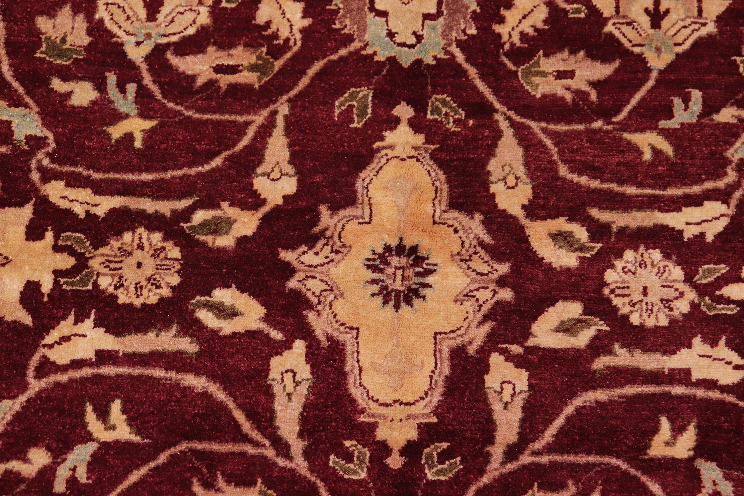 handmade Traditional  Drk. Red Gold Hand Knotted RECTANGLE 100% WOOL area rug 6' x 9'