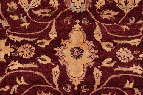 handmade Traditional  Drk. Red Gold Hand Knotted RECTANGLE 100% WOOL area rug 6' x 9'