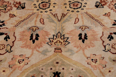 handmade Traditional Lahore Lt. Gray Black Hand Knotted RECTANGLE 100% WOOL area rug 6' x 9'