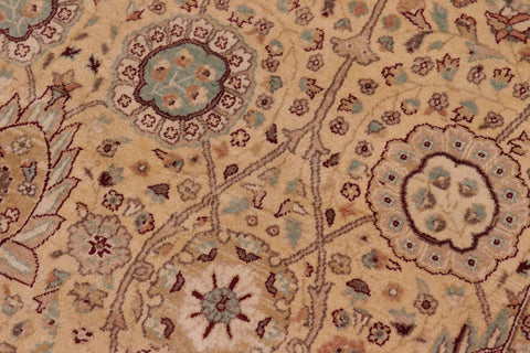 handmade Traditional Design Gold Gold Hand Knotted RECTANGLE 100% WOOL area rug 6' x 9'