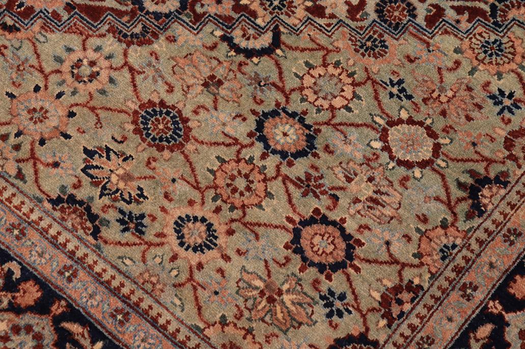 handmade Traditional Bakshi Rust Blue Hand Knotted RECTANGLE 100% WOOL area rug 6'X9'