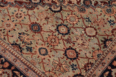 handmade Traditional Bakshi Rust Blue Hand Knotted RECTANGLE 100% WOOL area rug 6'X9'