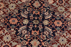 handmade Traditional Bakshi Rust Blue Hand Knotted RECTANGLE 100% WOOL area rug 6'X9'