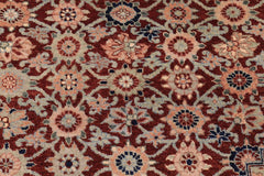 handmade Traditional Bakshi Rust Blue Hand Knotted RECTANGLE 100% WOOL area rug 6'X9'