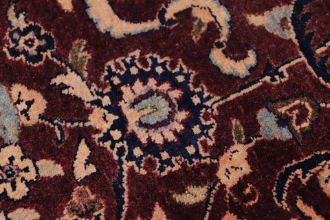 Antique Abassi Afsha Carrie Aubergine/ Brown Wool Rug - 6'0''X9'0''