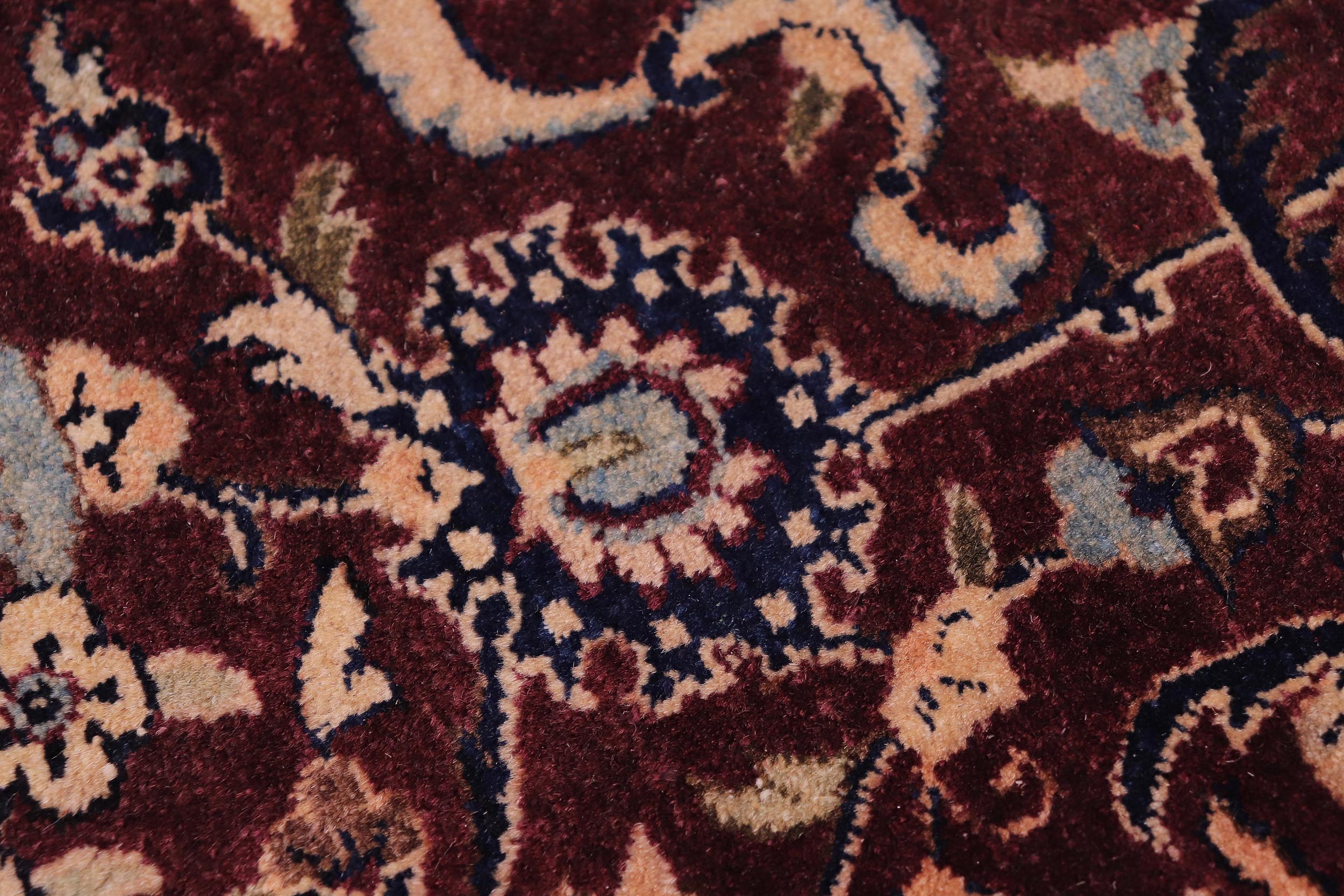 handmade Transitional Abasi Afsha Aubergine Dark Brown Hand Knotted RECTANGLE 100% WOOL area rug 6 x 9