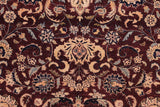 Antique Abassi Afsha Carrie Aubergine/ Brown Wool Rug - 6'0'' x 9'0''