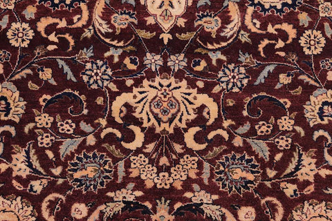 Antique Abassi Afsha Carrie Aubergine/ Brown Wool Rug - 6'0''X9'0''