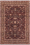 Antique Abassi Afsha Carrie Aubergine/ Brown Wool Rug - 6'0'' x 9'0''