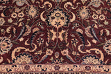 Antique Abassi Afsha Carrie Aubergine/ Brown Wool Rug - 6'0'' x 9'0''