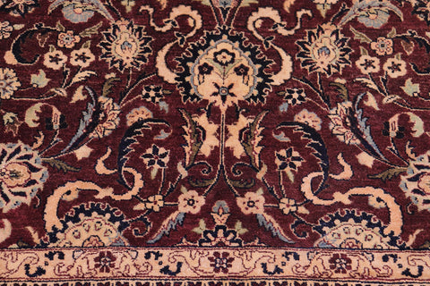 handmade Transitional Abasi Afsha Aubergine Dark Brown Hand Knotted RECTANGLE 100% WOOL area rug 6x9