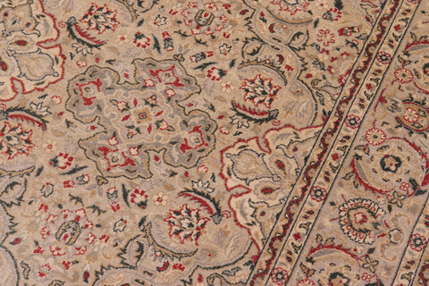 handmade Traditional Tabriz Lt. Gray Lt. Gray Hand Knotted RECTANGLE 100% WOOL area rug 6' x 9'