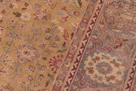 handmade Transitional Sultanabad Gold Gray Hand Knotted RECTANGLE 100% WOOL area rug 6 x 9