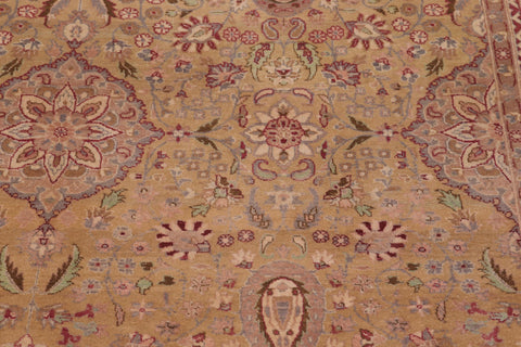 handmade Transitional Sultanabad Gold Gray Hand Knotted RECTANGLE 100% WOOL area rug 6 x 9