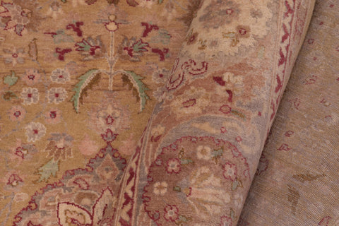 handmade Transitional Sultanabad Gold Gray Hand Knotted RECTANGLE 100% WOOL area rug 6 x 9