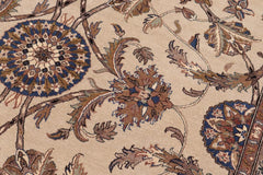 handmade Traditional Lahore Tan Lt. Brown Hand Knotted RECTANGLE 100% WOOL area rug 6'X9'