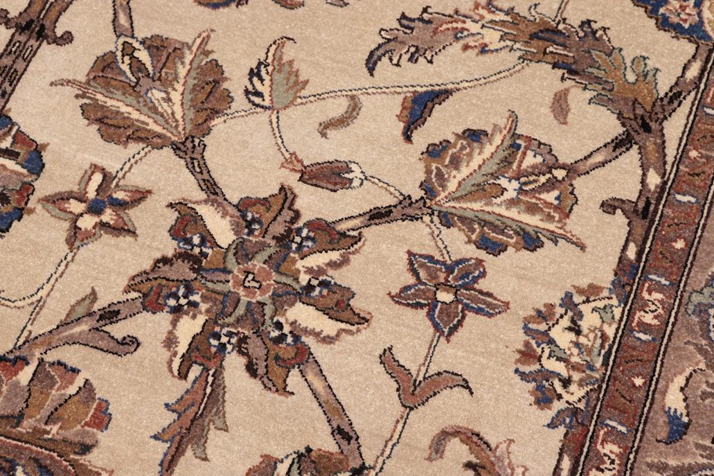 handmade Traditional Lahore Tan Lt. Brown Hand Knotted RECTANGLE 100% WOOL area rug 6'X9'