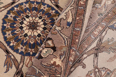 handmade Traditional Lahore Tan Lt. Brown Hand Knotted RECTANGLE 100% WOOL area rug 6'X9'