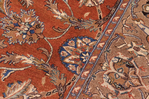 handmade Traditional Kafkaz Rust Lt. Brown Hand Knotted RECTANGLE 100% WOOL area rug 6' x 9'
