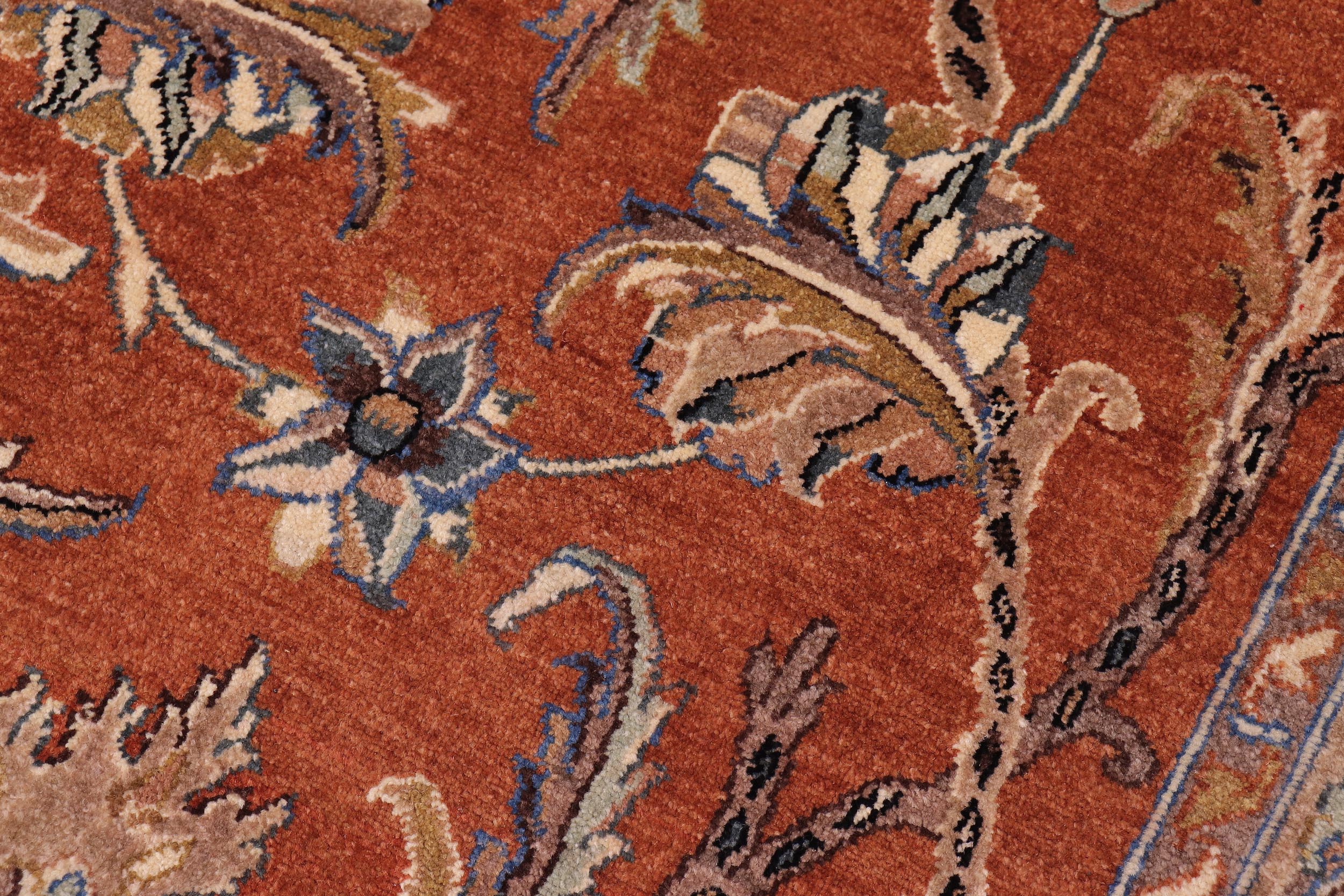 handmade Traditional Kafkaz Rust Lt. Brown Hand Knotted RECTANGLE 100% WOOL area rug 6' x 9'