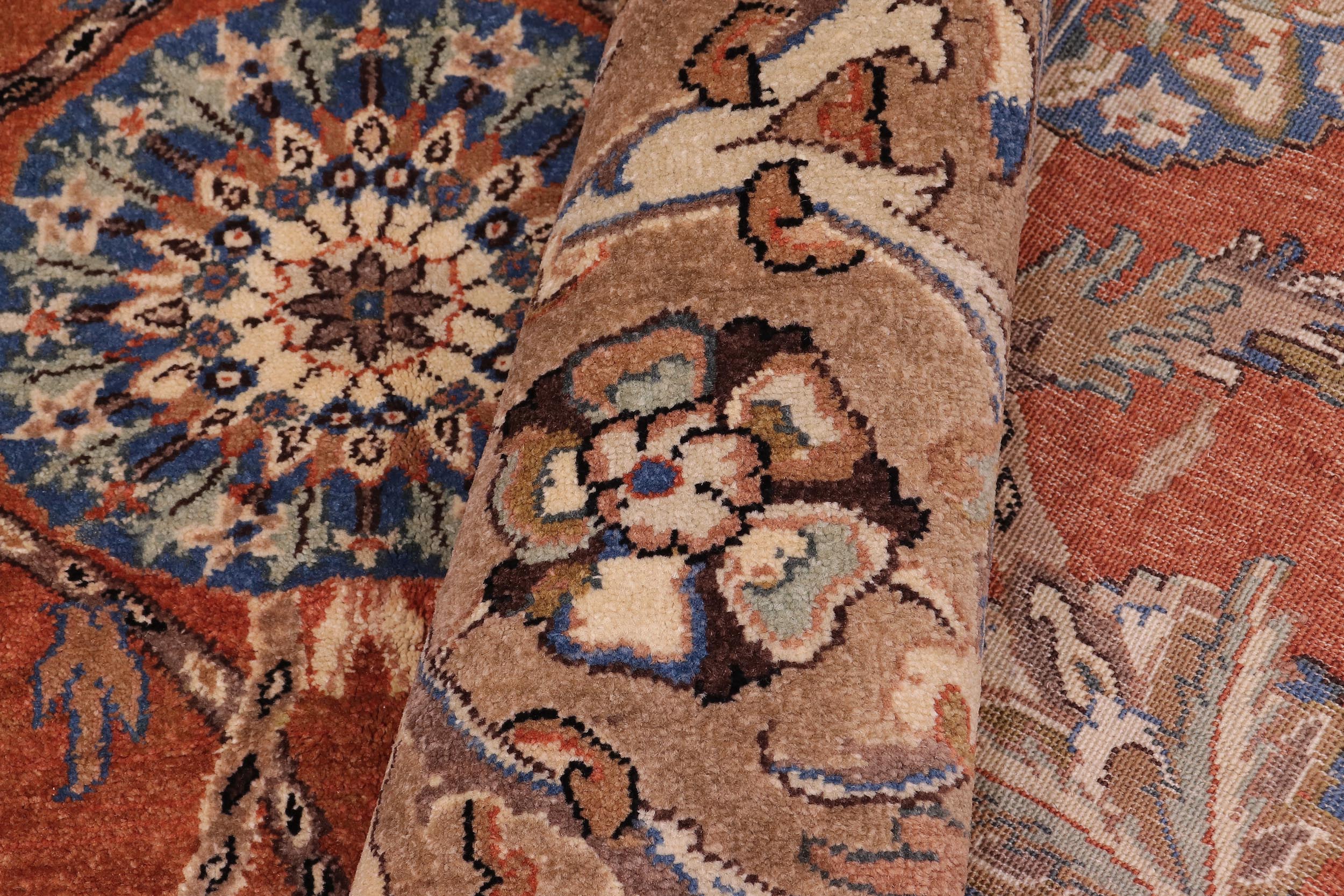 handmade Traditional Kafkaz Rust Lt. Brown Hand Knotted RECTANGLE 100% WOOL area rug 6' x 9'