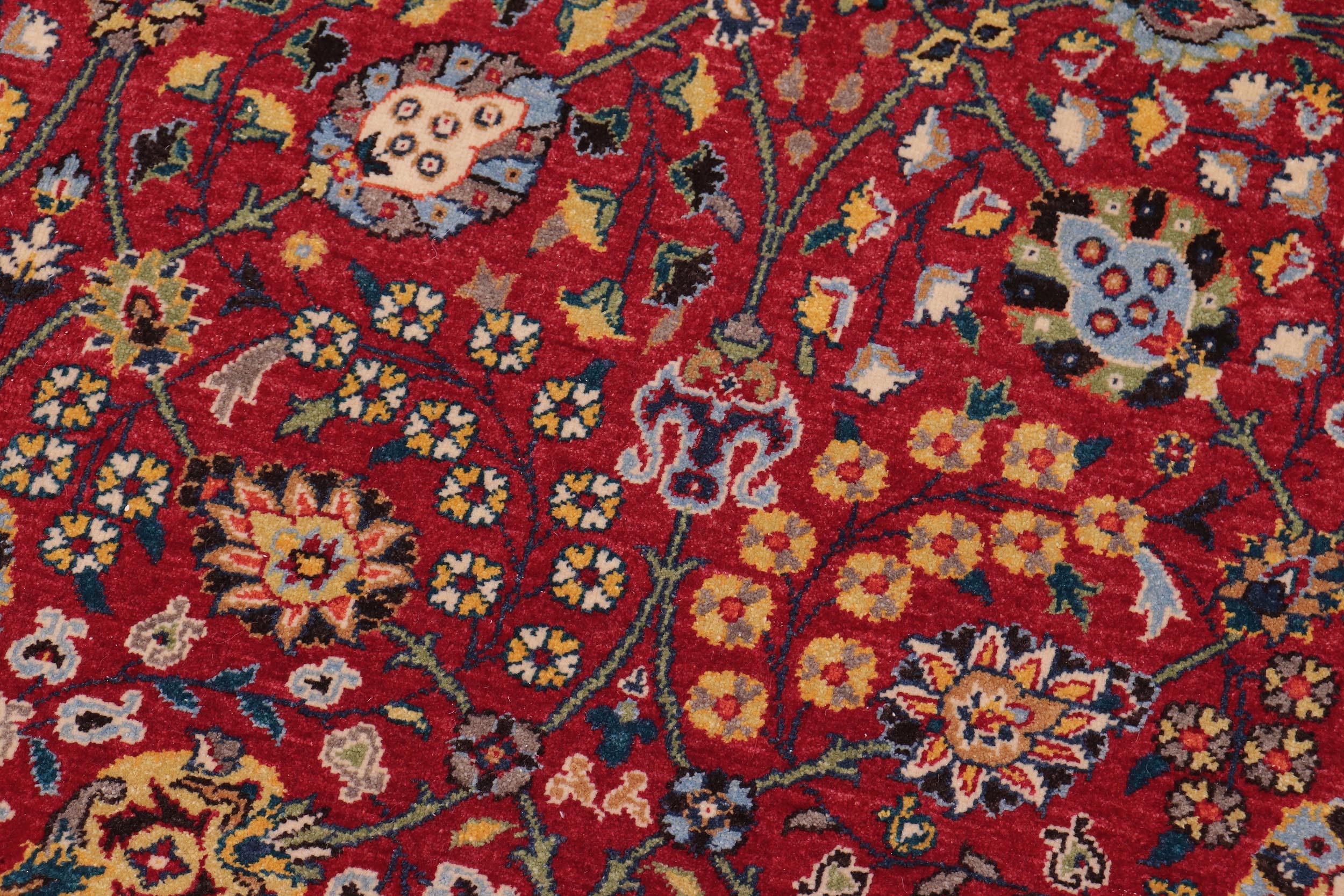 handmade Traditional  Red Teal Blue Hand Knotted RECTANGLE 100% WOOL area rug 6' x 9'