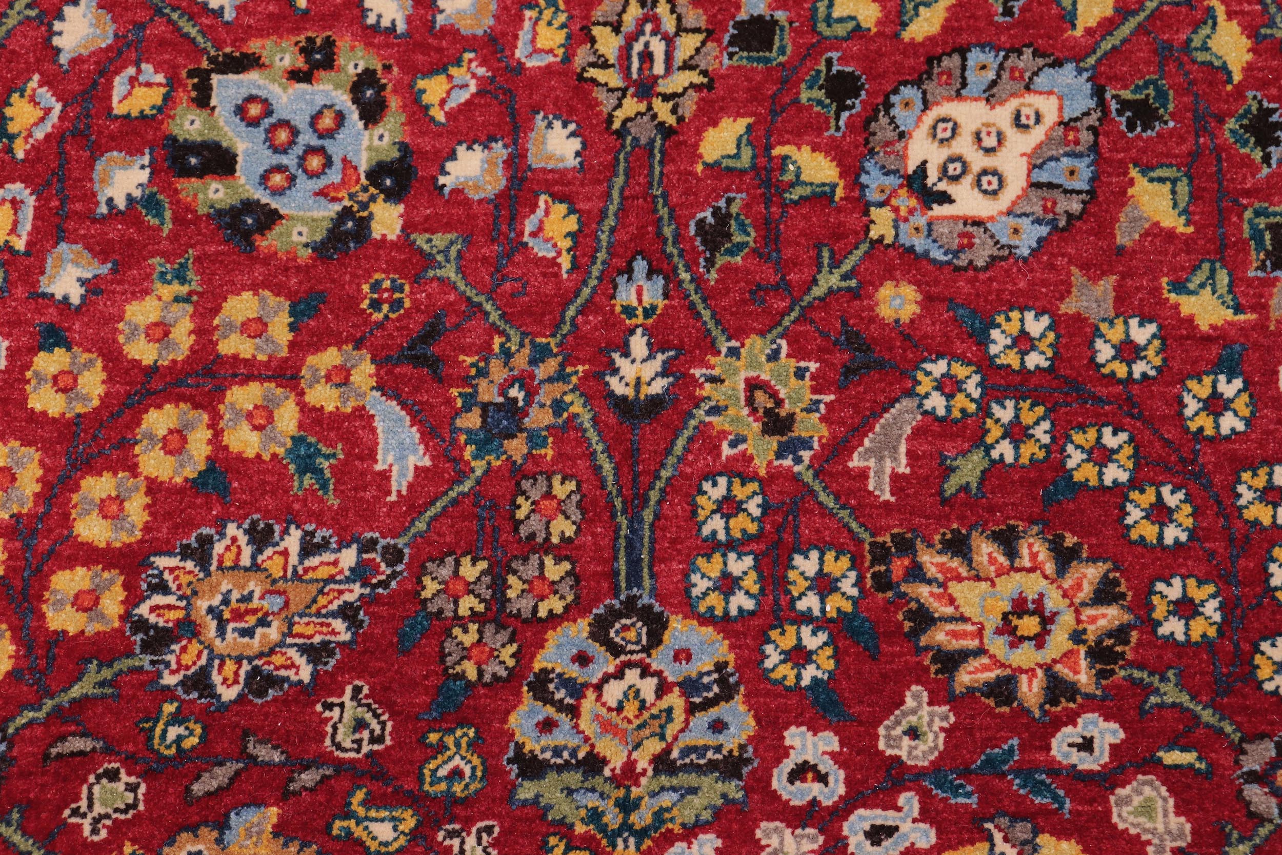 handmade Traditional  Red Teal Blue Hand Knotted RECTANGLE 100% WOOL area rug 6' x 9'