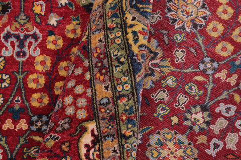 handmade Traditional  Red Teal Blue Hand Knotted RECTANGLE 100% WOOL area rug 6' x 9'