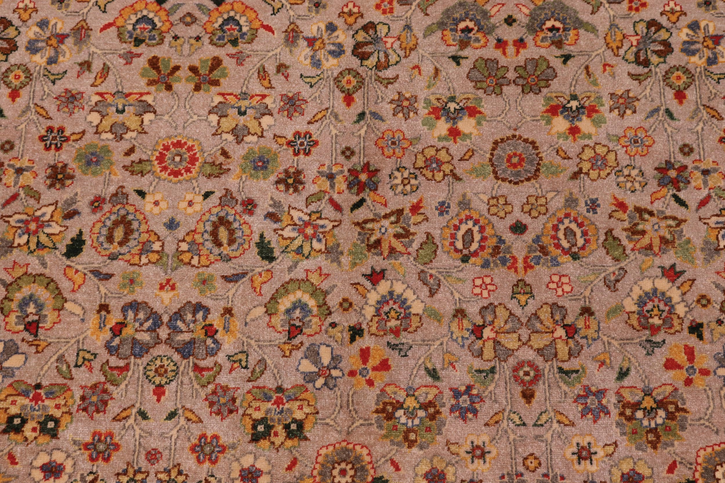 handmade Transitional  Lt. Gray Lt. Green Hand Knotted RECTANGLE 100% WOOL area rug 6' x 9'
