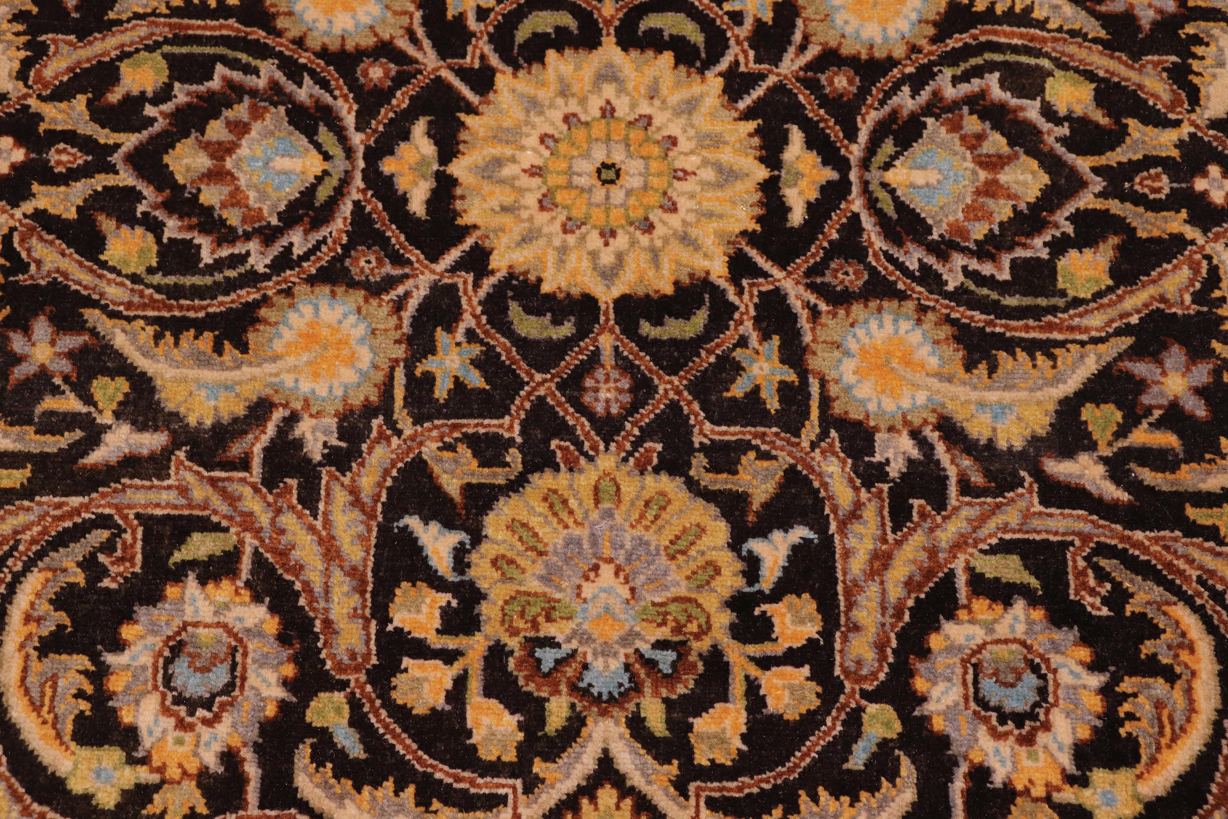handmade Traditional  Brown Tan Hand Knotted RECTANGLE 100% WOOL area rug 6' x 9'