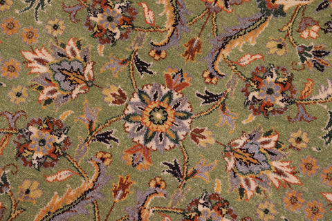 handmade Transitional Lahore Lt. Green Lt. Green Hand Knotted RECTANGLE 100% WOOL area rug 6' x 9'