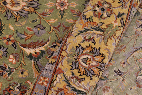 handmade Transitional Lahore Lt. Green Lt. Green Hand Knotted RECTANGLE 100% WOOL area rug 6' x 9'