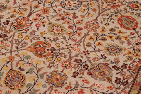 handmade Traditional  Tan Charcoal Hand Knotted RECTANGLE 100% WOOL area rug 6' x 9'