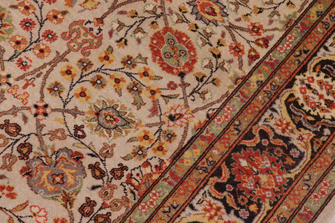 handmade Traditional  Tan Charcoal Hand Knotted RECTANGLE 100% WOOL area rug 6' x 9'