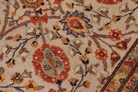 handmade Traditional  Tan Charcoal Hand Knotted RECTANGLE 100% WOOL area rug 6' x 9'